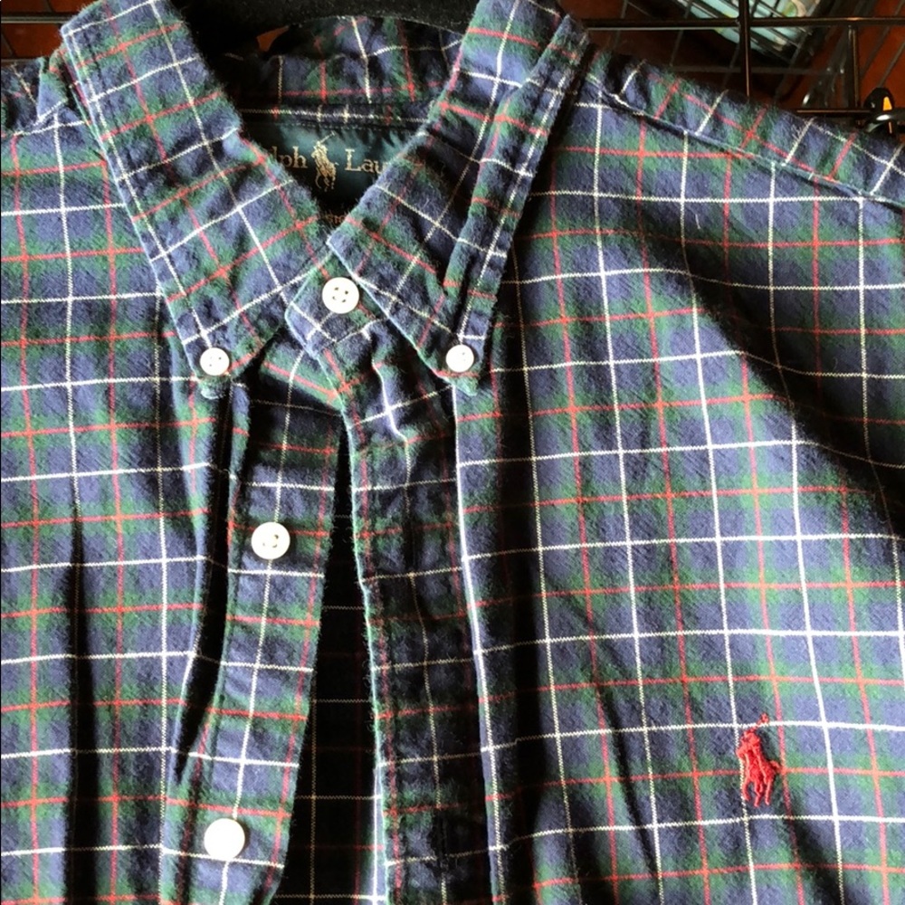 Ralph Lauren plaid button down size L